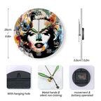 Pop Art Portrait Paint by Numbers Clock Kit