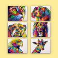 Rainbow Animal Portraits Mini Paint by Numbers
