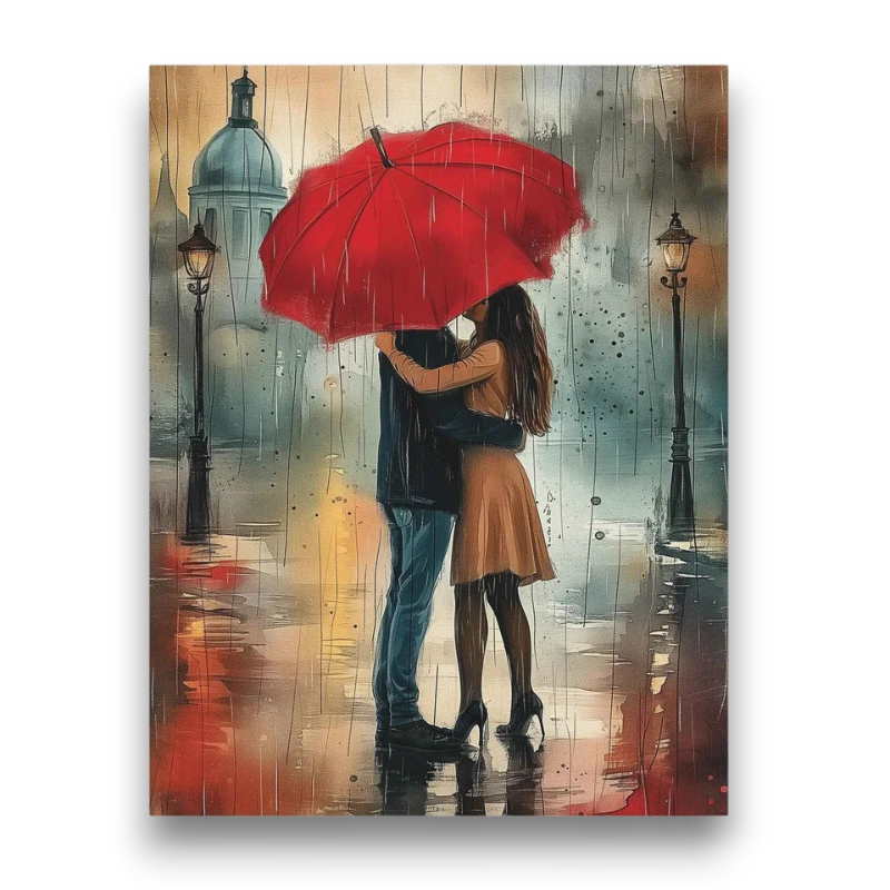 Rainy Embrace Paint by Numbers