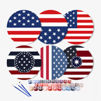 Red, White & Blue 6-Piece Paint by Numbers Placemat
