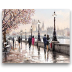 Romantic Walk Along the Thames Paint by Numbers