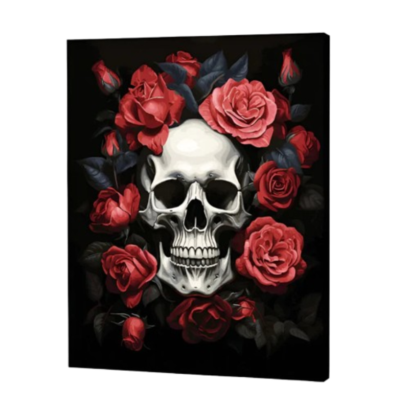 Rose and Skull Paint by Numbers