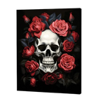 Rose and Skull Paint by Numbers