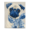 Royal Blue Pug Portrait Paint by Numbers