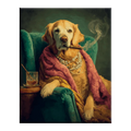 Royal Golden Retriever Portrait Paint by Numbers