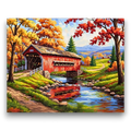 Rustic Autumn Bridge Paint by Numbers