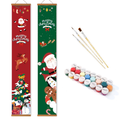 Santa & Snowman Hanging Scroll Paint by Numbers Kit