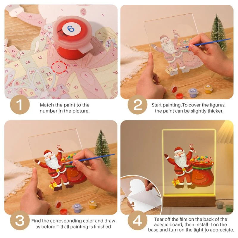 Santa’s Festive Candy Sack LED Paint by Numbers
