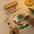 Santa and Reindeer Festive Tree LED Paint by Numbers