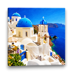Santorini Blue Domes Paint by Numbers
