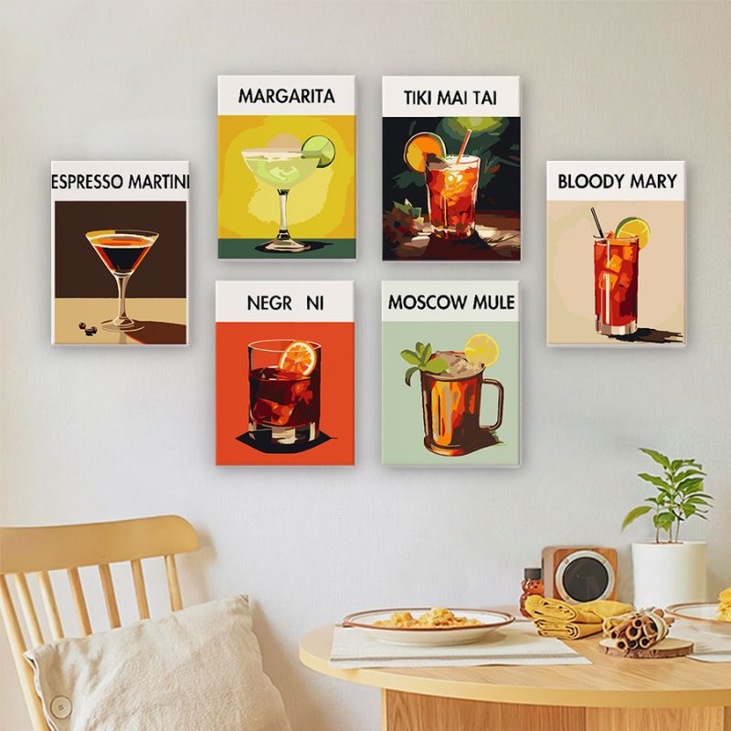 Signature Cocktails Mini Paint by Numbers