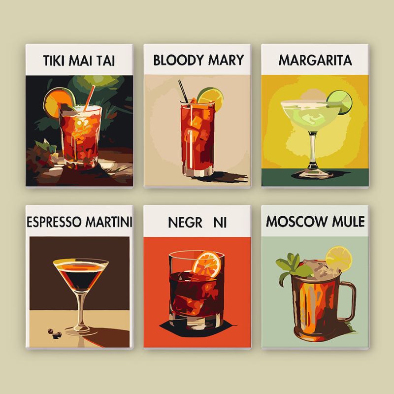 Signature Cocktails Mini Paint by Numbers