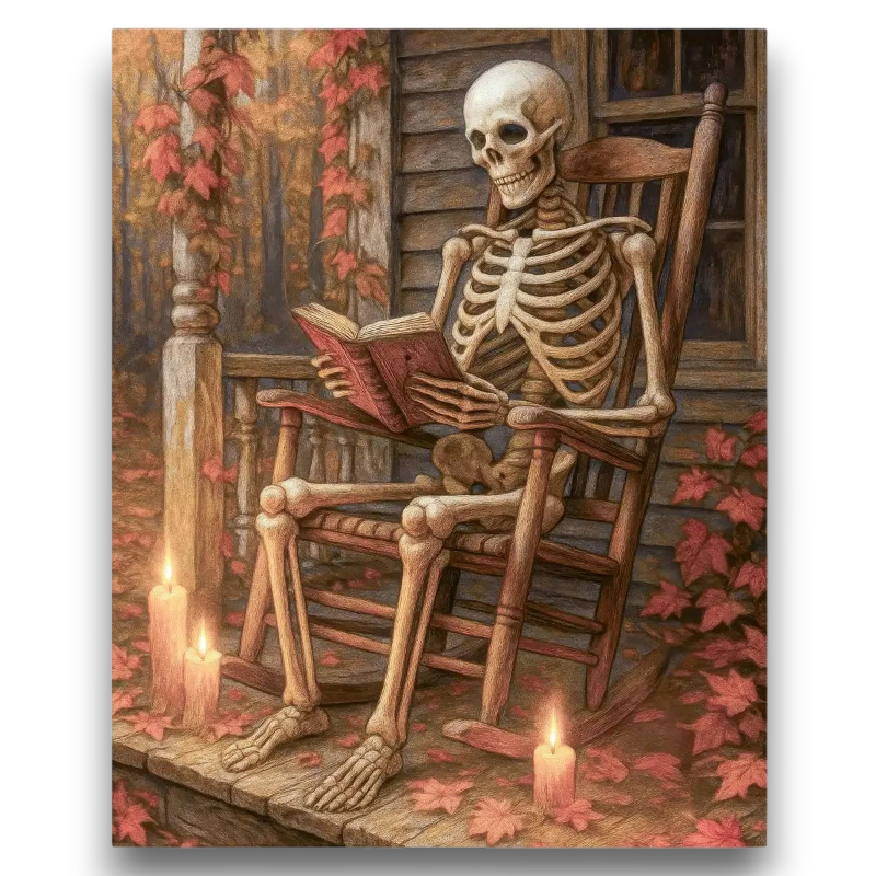 Skeleton’s Final Chapter Paint by Numbers