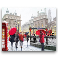 Snowy London Streets Paint by Numbers
