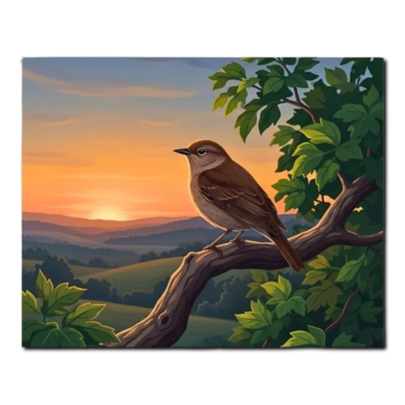 Songbird at Sunset Paint by Numbers