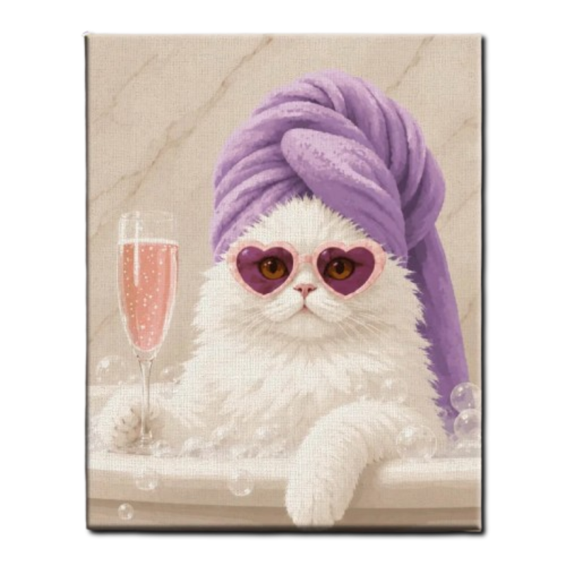 Spa Day Cat Paint by Numbers