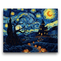 Starry Halloween Night Paint by Numbers