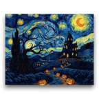 Starry Halloween Night Paint by Numbers