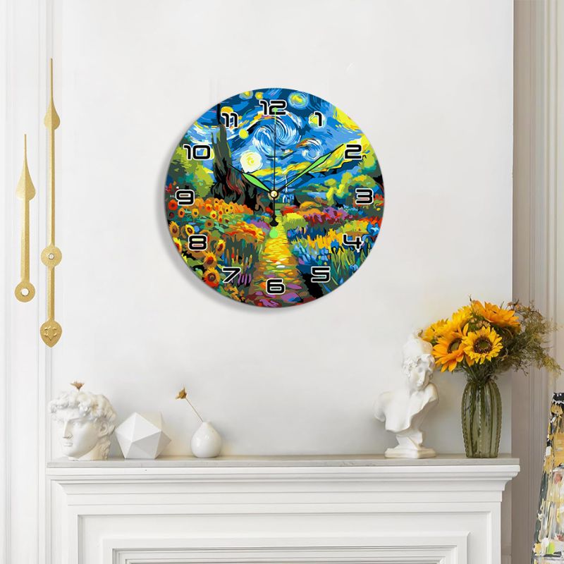 Starry Night Paint by Numbers Clock