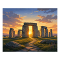 Stonehenge Sunset Paint by Numbers
