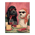 Stylish Dogs at Dinner Paint by Numbers