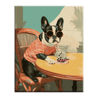 Sunglasses and Boba Dog Paint by Numbers