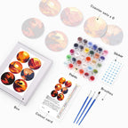Sunset Landscape Paint by Numbers Coasters