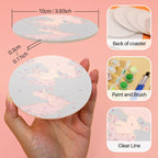 Sunset Landscape Paint by Numbers Coasters
