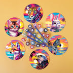 Sunset Wildlife Paint by Numbers Coasters