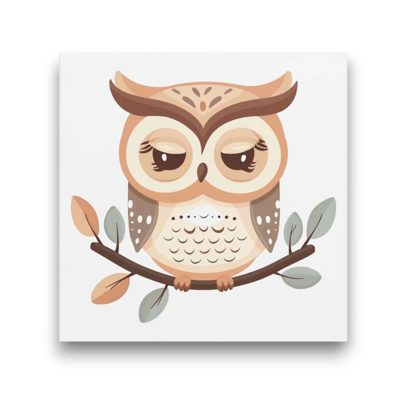 Sweet Woodland Owl Kids Paint by Numbers