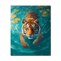 Swimming Tiger Paint by Numbers