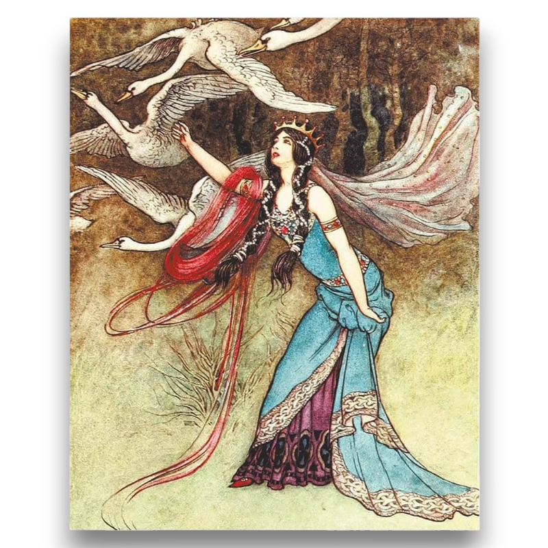 The Six Swans Fairy Tale Paint by Numbers