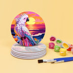 Vibrant Birdlife Paint by Numbers Coasters