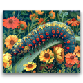 Vibrant Garden Caterpillar Paint by Numbers