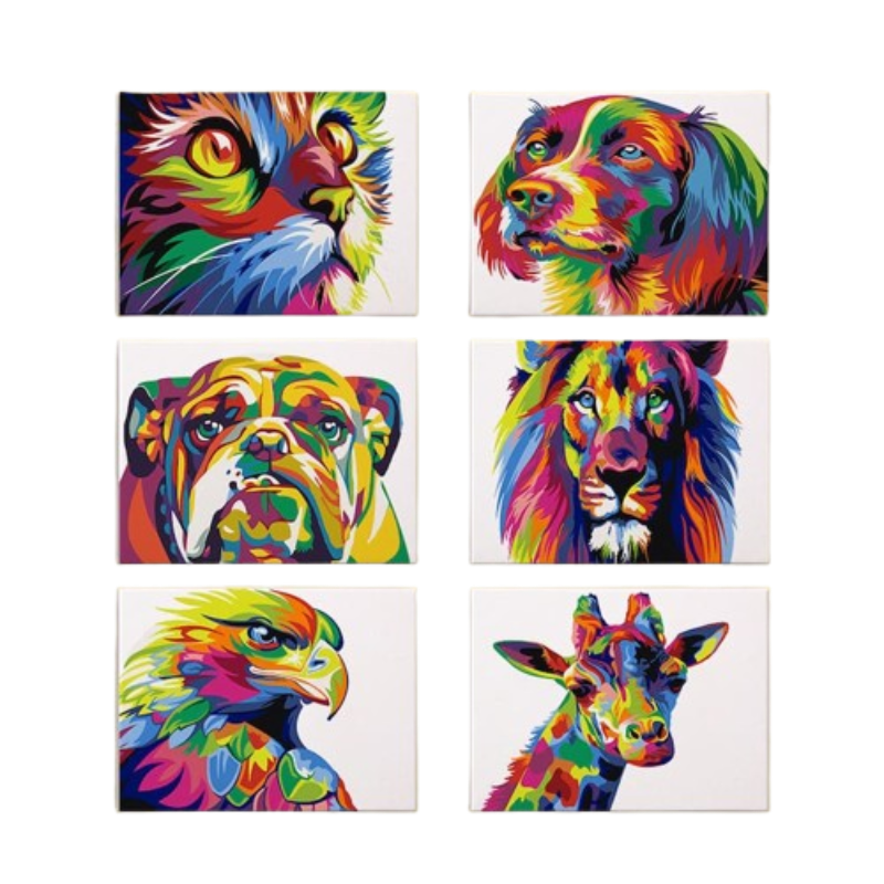 Vibrant Wildlife - 6 Mini Paintings