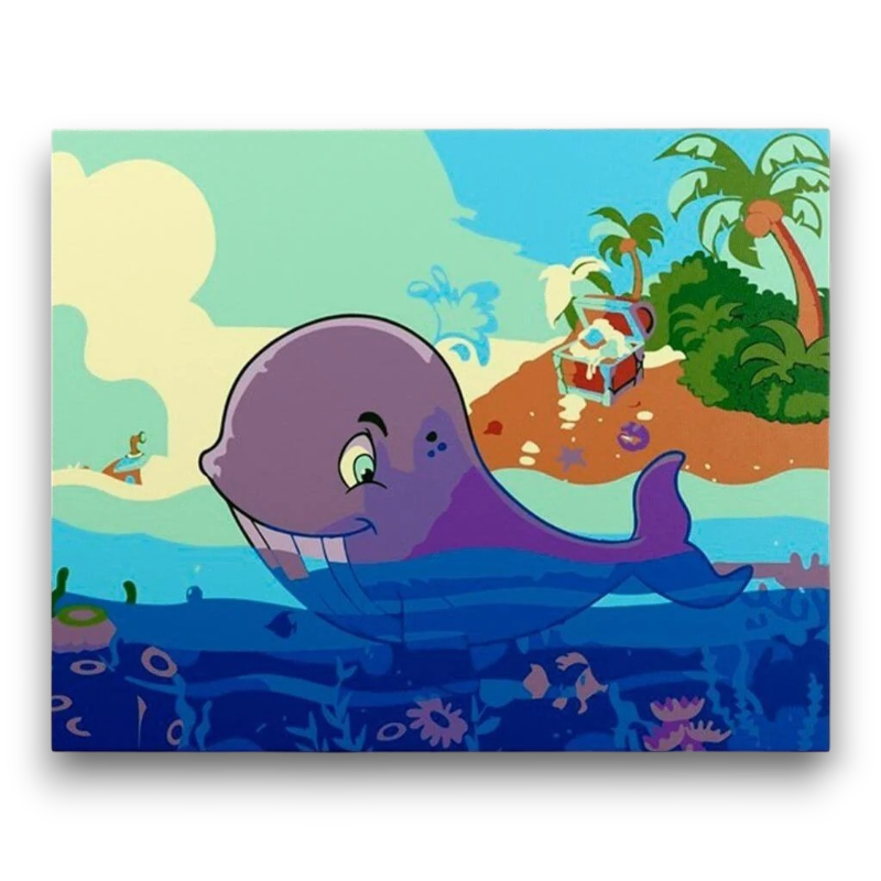 Whale Treasure Adventure Kids Paint by Numbers