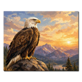 Wild Eagle at Sunrise Paint by Numbers