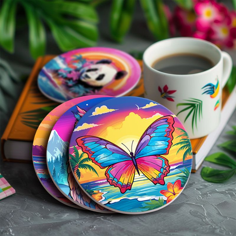 Wildlife Wonders Paint by Numbers Coasters