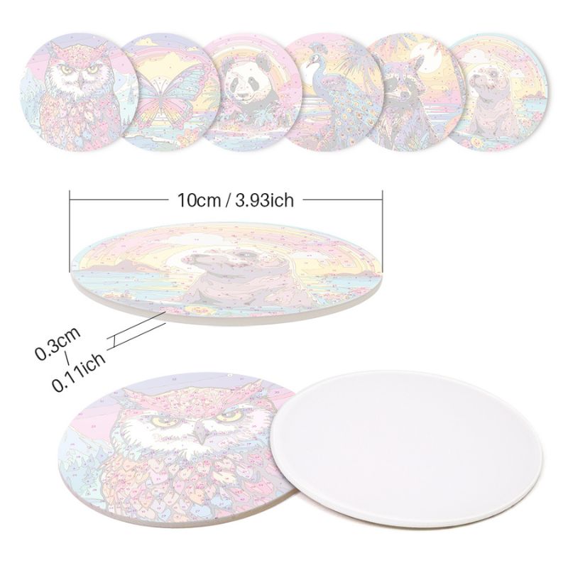 Wildlife Wonders Paint by Numbers Coasters