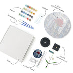 Winter Rose Paint by Numbers Clock Kit