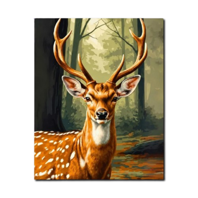 Woodland Majesty Deer Paint by Numbers